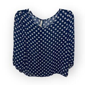 Paper Crane Sheet Blouse Top Sz Small EUC